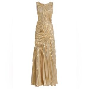 Georgia Hardinge Fossil Dress Floor Length Metallic